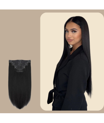 Kit de Extensões de 120g com Clip-in Preto Liso JUSQU'A -70%! 