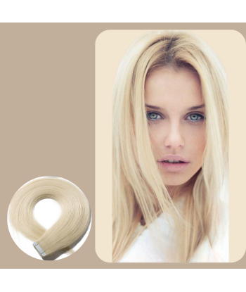 Zelfklevende extensions / Blond Platinum straight tapes Venez acheter