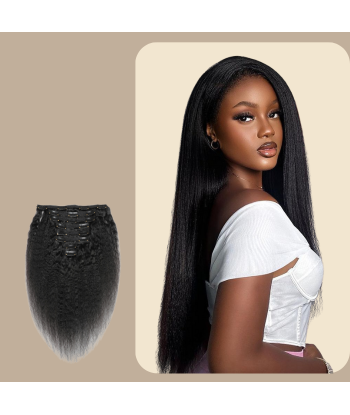 Kinky Straight Zwart 120g Clip-In Extensions Kit vous aussi creer 