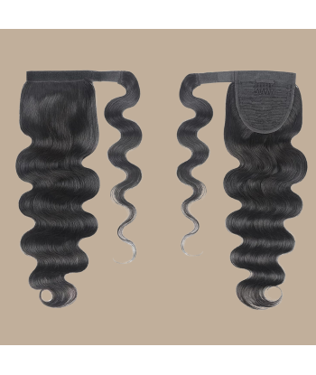 Rabo de cavalo castanho escuro Magic Ribbon Cabelo Remy Body Wave soldes