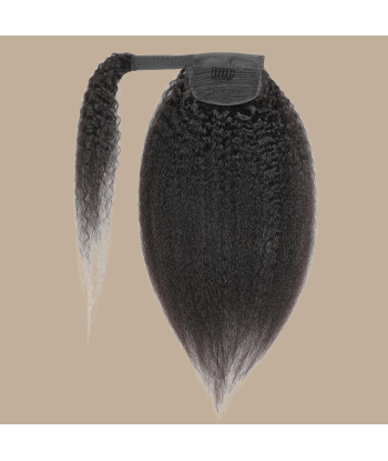 Rabo de cavalo Castanho Escuro Magic Ribbon Cabelo Remy Liso Kinky est présent 