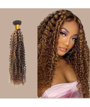 Tecer Cabelo Virgem Cabelo Humano Cacheado 7A Castanho Médio Louro P4/27 100 Gr ouvre sa boutique