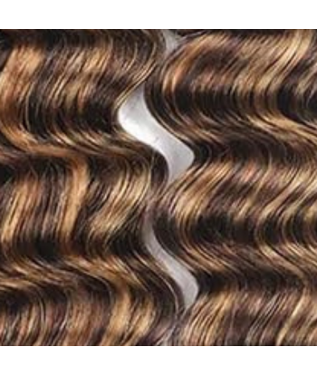 Tissage Vierge Cabelo Humano Ondas Profundas 7A Chatain Méché Blond P4/27 100 Gr pas cheres