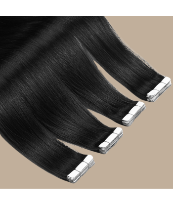 Extensões Adesivas / tapes lisos Premium Russian Hair 1B Les êtres humains sont 