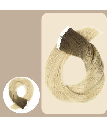 Extensões Adesivas / tapes lisos Cabelo Russo Premium T10/20 brillant des détails fins