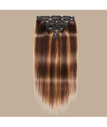 Recht Blond Medium Bruin Clip-In Extensions Kit 120 gr Toutes les collections ici