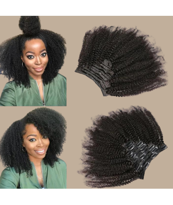 Afro krullend bruin 120g Clip-In Extensions Kit Le MVP de beaucoup