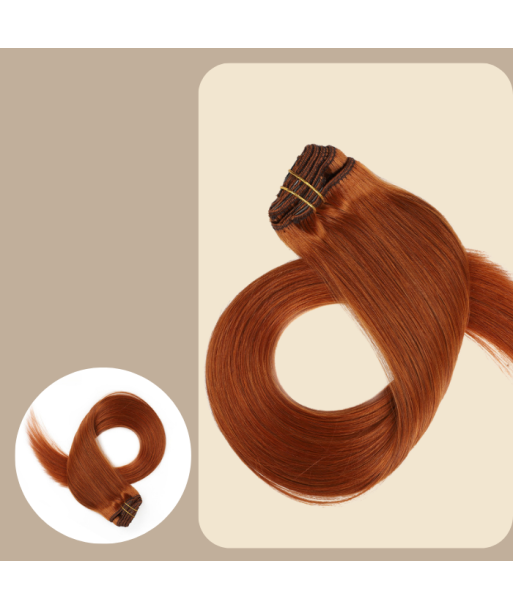 Laajennus Clips Premium Russian Hair Copper français