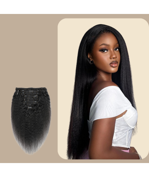 Kit di extension a clip Kinky Straight Black 120g Voir les baskets