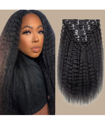 Kit di extension a clip Kinky Straight Black 120g Voir les baskets