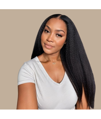 Black Yaki Straight Clip Extensions Pour