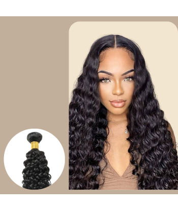 Tissage Cheveux Vierge Human Hair Water Wave 7A Brun Foncé 1B 100 Gr les muscles