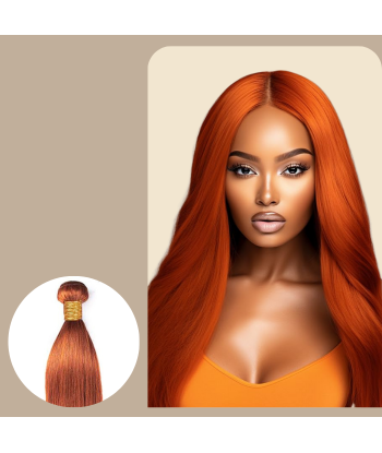 Weven Virgin Virgin Human Hair Straight 7A Ginger 350 100 Gr Les êtres humains sont 