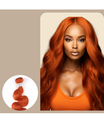 Tissage Cheveux Vierge Human Hair Body Wave 7A Ginger 350 100 Gr plus qu'un jeu 