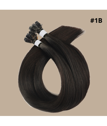 100 Keratin Extensions Rett Premium med Flat Tupp 1B Les magasins à Paris