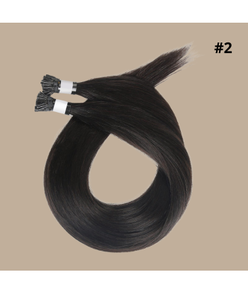 50 Premium Keratin Extensions Rett med I-spiss 2 de France