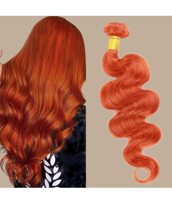 Tissage Cheveux Vierge Human Hair Body Wave 7A Ginger 350 100 Gr plus qu'un jeu 