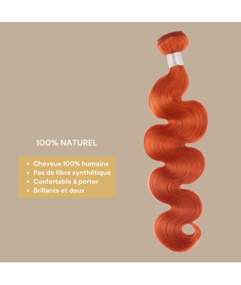 Tissage Cheveux Vierge Human Hair Body Wave 7A Ginger 350 100 Gr plus qu'un jeu 