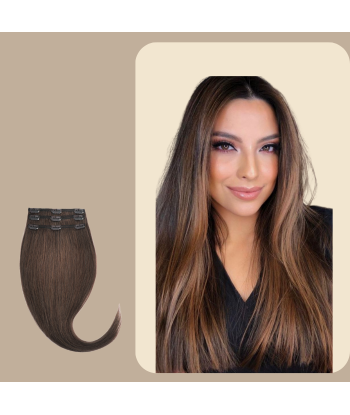 Extensions Styva Clips Mörkbrun Metallic Guld Koppar l'achat 