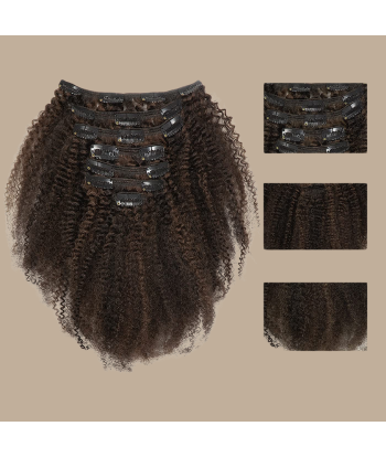 Afro Curly Chocolate 120g Clip-In Extensions Kit livraison et retour toujours gratuits