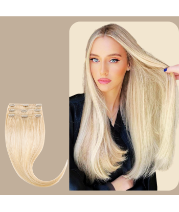 Extensions Clips Raides Blond Platine basket pas cher