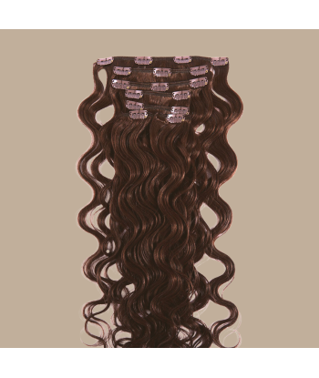 Extensions Clips Ondulées Chocolat soldes