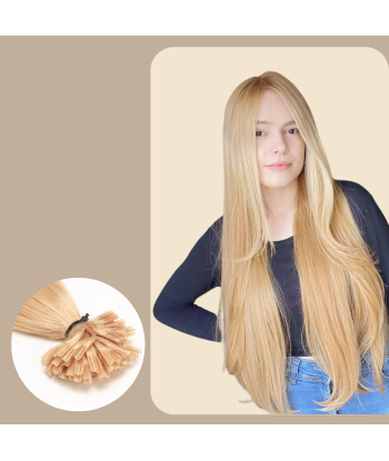 100 Extensions Kératine Raides Blond Par le système avancé 