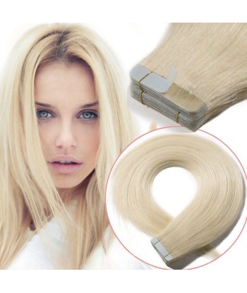 Extensions Adhésives / tapes raides Blond Platine Jusqu'à 80% De Réduction