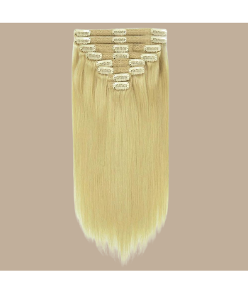 Kit Extensions à Clips Straight Blond Platine Venez découvrir notre 