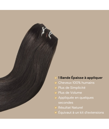 Extension à Clips Straight Brun Mono Bande Maxi Volume prix