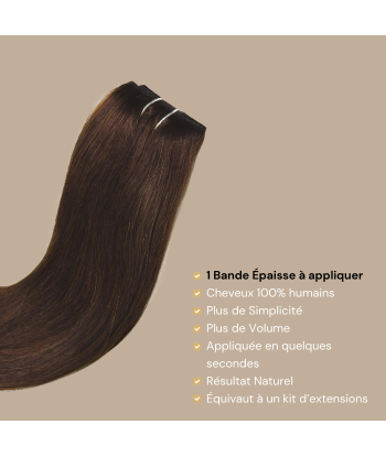 Extension à Clips Straight Chocolat Mono Bande Maxi Volume les muscles