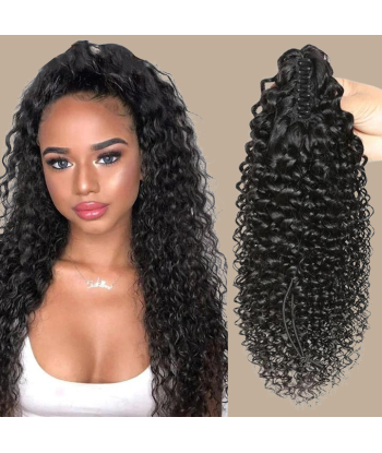 Queue de cheval Ponytail  Noir à Pince Naturel Remy Hair Kinky Curly 2023