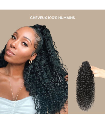 Queue de cheval Ponytail  Noir à Pince Naturel Remy Hair Kinky Curly 2023