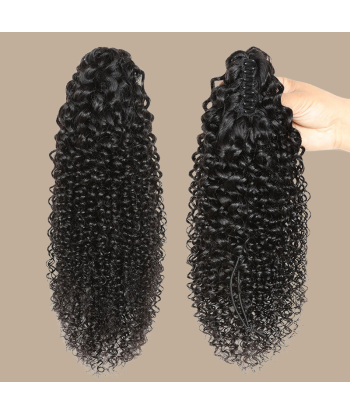 Queue de cheval Ponytail  Noir à Pince Naturel Remy Hair Kinky Curly 2023