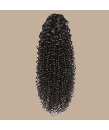 Queue de cheval Ponytail  Noir à Pince Naturel Remy Hair Kinky Curly 2023