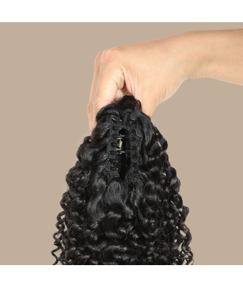 Queue de cheval Ponytail  Noir à Pince Naturel Remy Hair Kinky Curly 2023