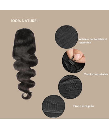 Queue de cheval Ponytail  Noir A Cordon Remy Hair Body Wave store