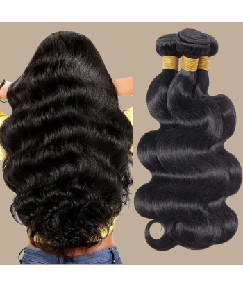 Tissage Cheveux Vierge Human Hair Body Wave 7A Brun Foncé 1B 100 Gr offre 