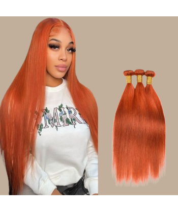 Tissage Cheveux Vierge Human Hair Straight 7A Ginger 350 100 Gr solde