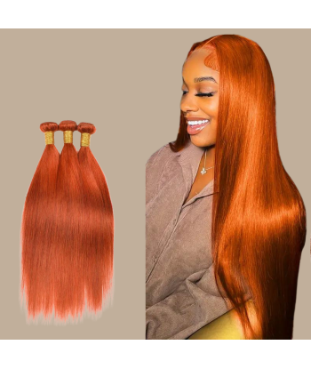 Tissage Cheveux Vierge Human Hair Straight 7A Ginger 350 100 Gr solde