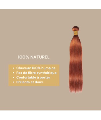 Tissage Cheveux Vierge Human Hair Straight 7A Ginger 350 100 Gr solde