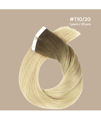 Extensions Adhésives / tapes raides Premium Russian Hair T10/20 de France