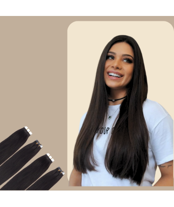 Steife haftende Extensions Dunkelbraun 50-70% off 