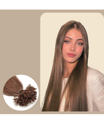 100 Keratin-Extensions Glatt Haselnuss livraison gratuite