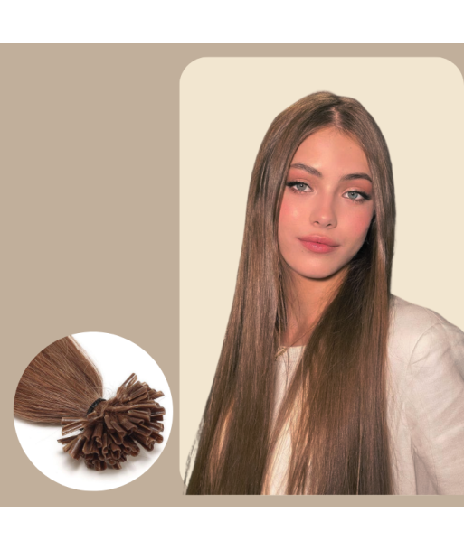 100 Keratin-Extensions Glatt Haselnuss livraison gratuite