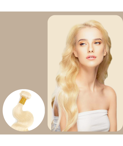 Veving av jomfruhår fra mennesker Body Wave7a blond platinum 613 100 gr Découvrez la collection