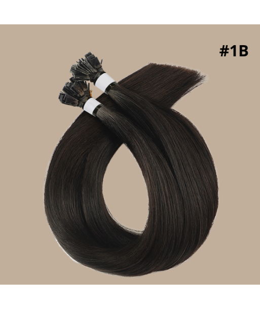 100 Keratin Extensions Rett Premium med Flat Tupp 1B Comparez plus de prix