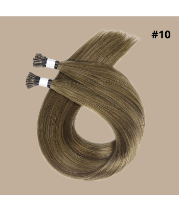 50 Premium Keratin Extensions Rett I-Tip 10 rembourrage situé sous