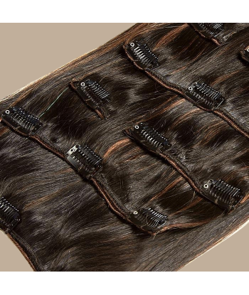 Extensions Styva Clips Mörkbrun Metallic Guld Koppar pour bénéficier 