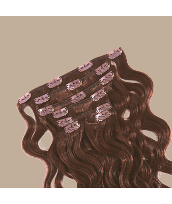 Chocolate Wavy Clip Extensions de pas cher